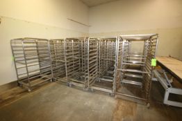 Portable S/S Pan Racks, Overall Dims.: Aprox. 34" L x 32-1/2" W x 69-1/2" H (LOCATED AT BAKE SHOP--