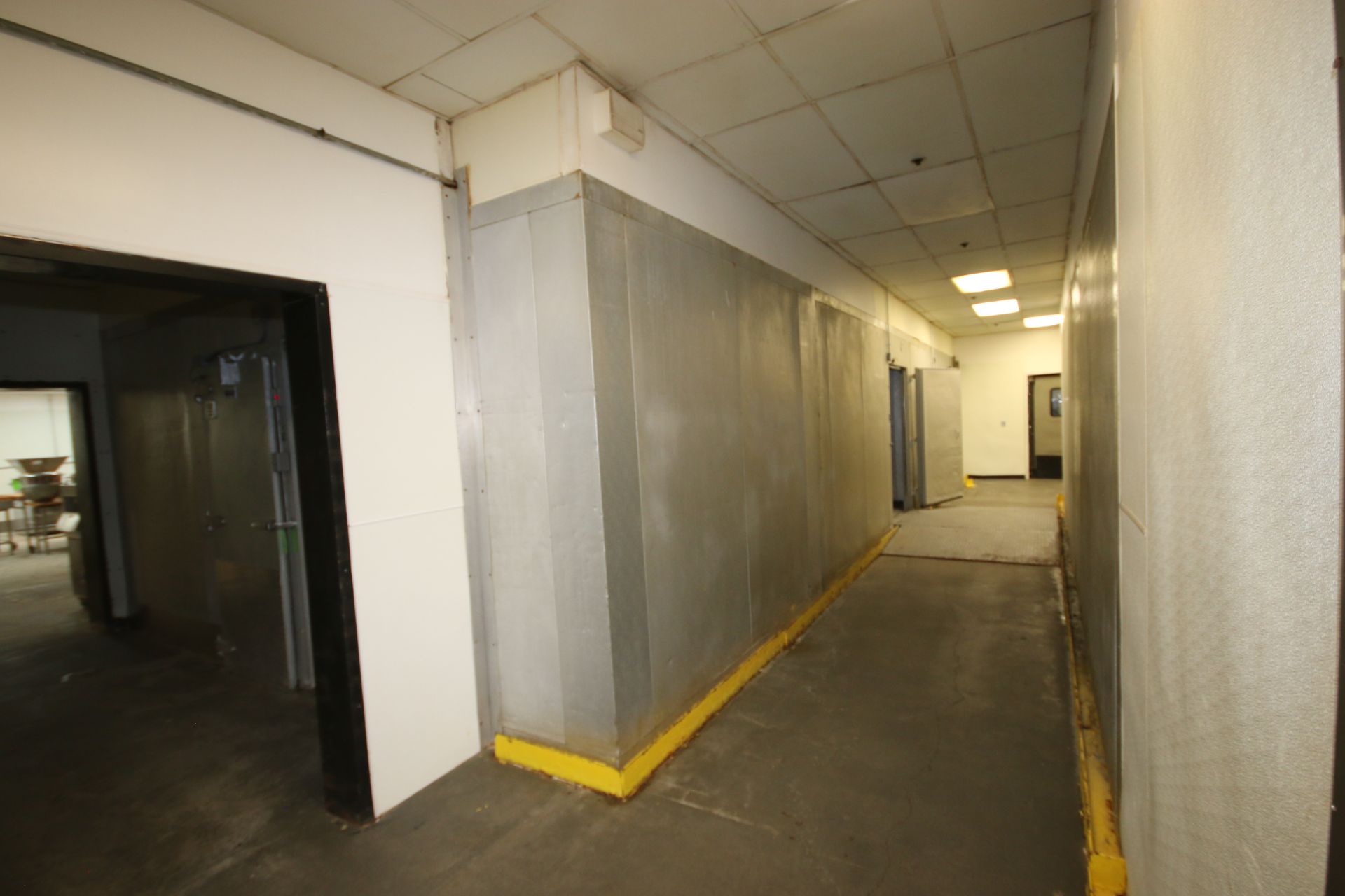 Brown 3-Door/3-Section Walk-In Cooler, with (4) Ceiling Mounted Blower Units, Overall Dims.: - Image 2 of 4
