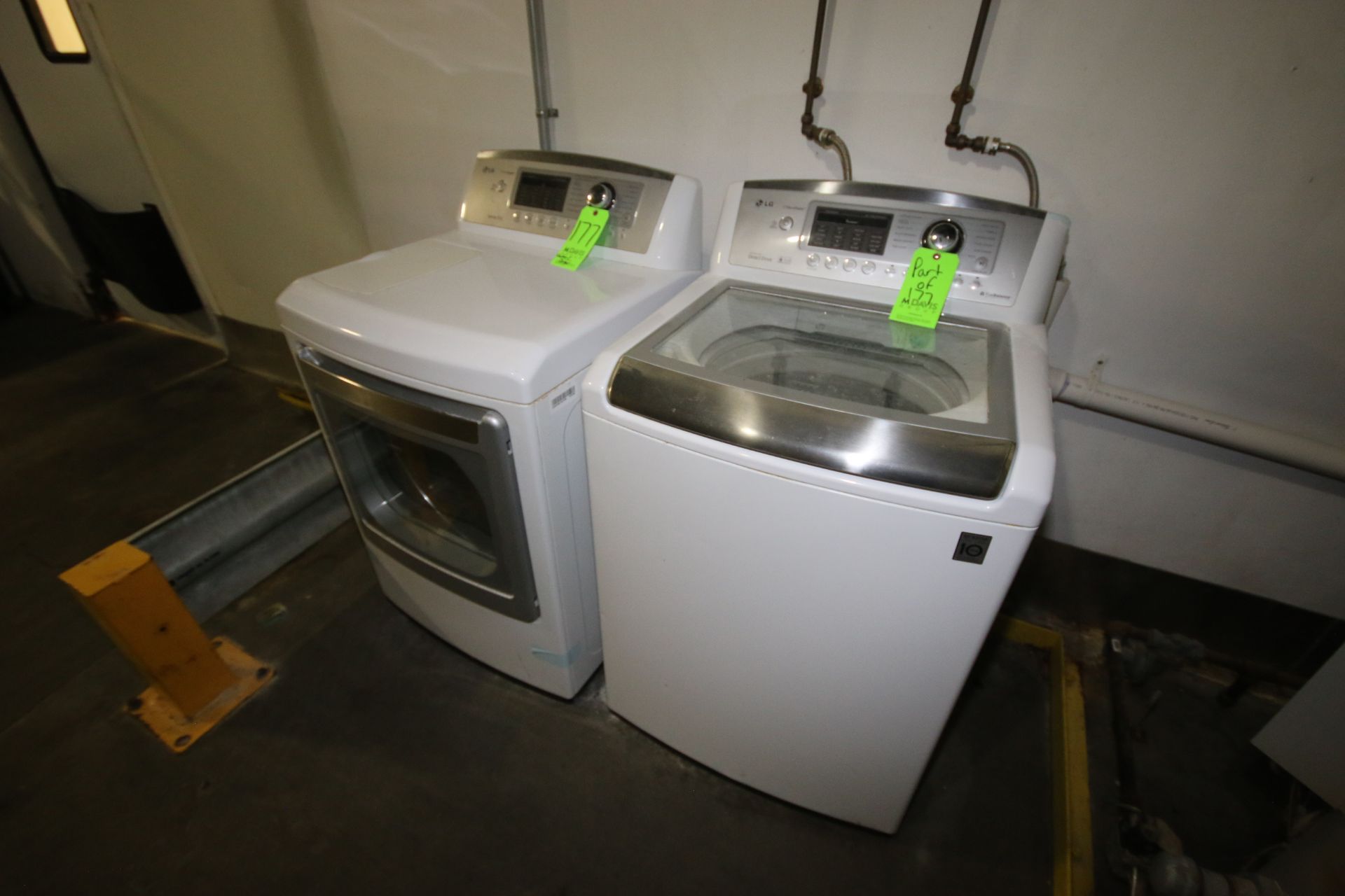 LG WaveForce Top Loaded Washer, with LG TrueSteam Front Loaded Dryer (LOCATED AT BAKE SHOP--409 - Image 2 of 4