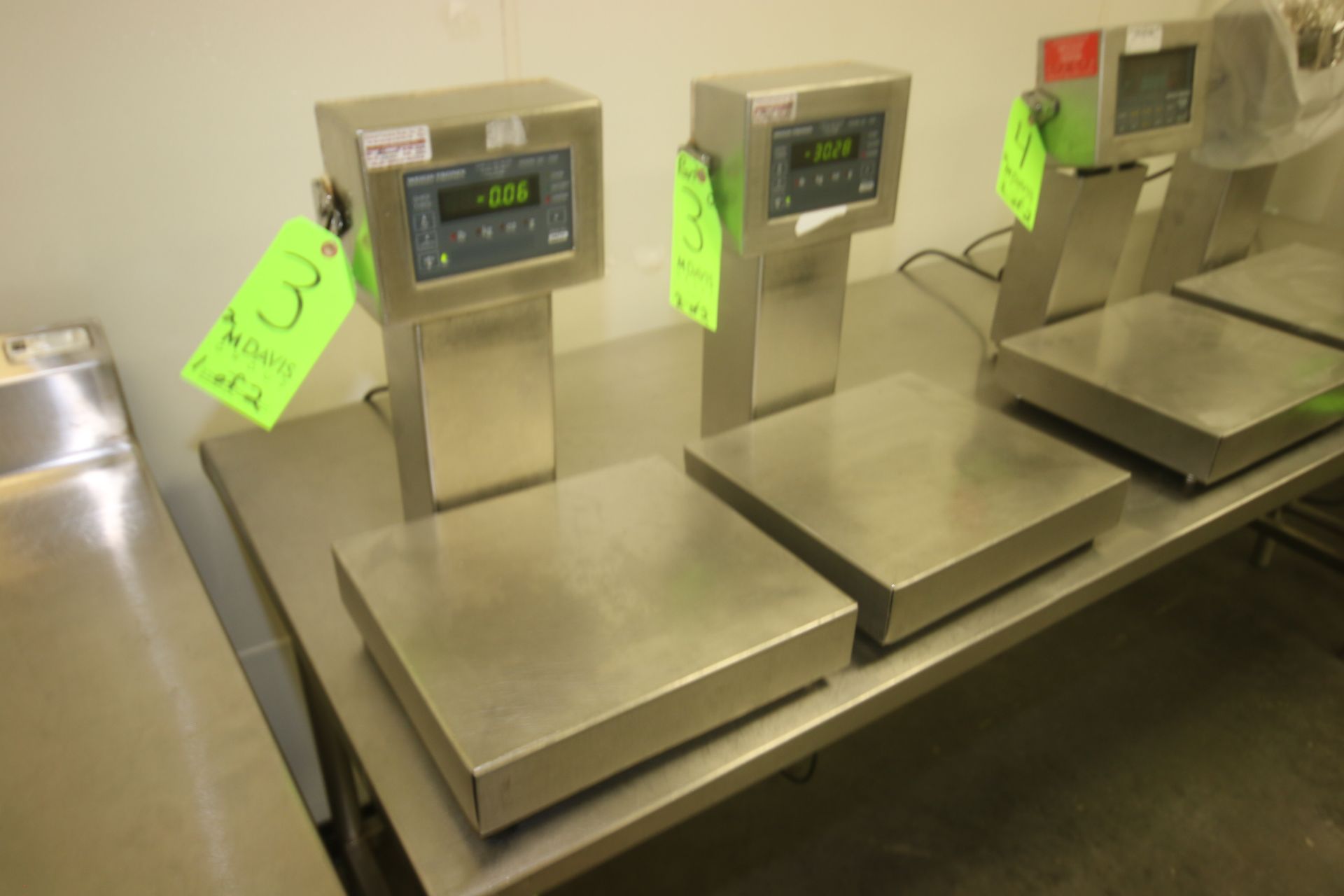 Weigh-Tronix S/S Platform Scales, M/N QC-3265, with Aprox. 13-1/2" L x 12" W S/S Platforms, 115