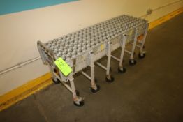 NestaFlex Adjustable Skate Conveyor, with Aprox. 17" W, Mounted on Portable Frame (LOCATED AT