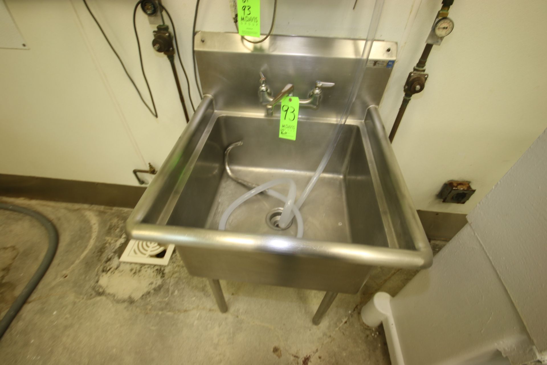 S/S Single Bowl Sink, with Baxter Water Meter, Sink Overall Dims.: Aprox. 30" L x 30" W x 46" H ( - Image 2 of 4