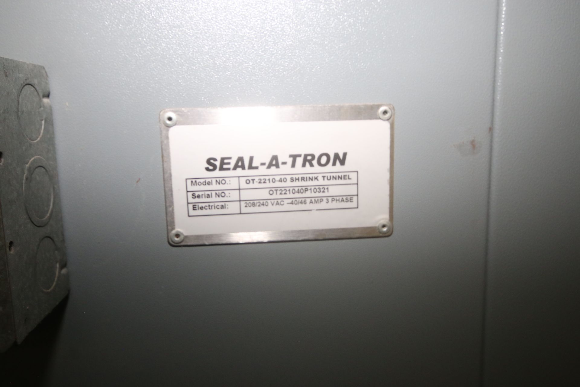 Seal-A-Tron Shrink Tunnel, M/N OT-2210-40, S/N OT22140P10321, with Aprox. 21" W x 7" H, with - Image 3 of 5