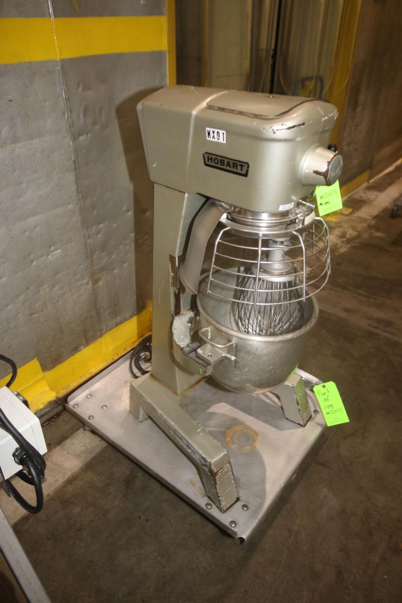 Hobart Mixer, M/N D 3001, S/N 11-245-583, 200 Volts, 1725 RPM, with S/S Mixing Bowl, Includes Whip - Image 6 of 8