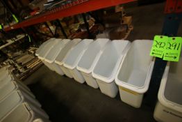 Rubbermaid Ingredient Bins, Overall Dims.: 30" L x 12" W x 38" H, Mounted on Casters (LOCATED AT