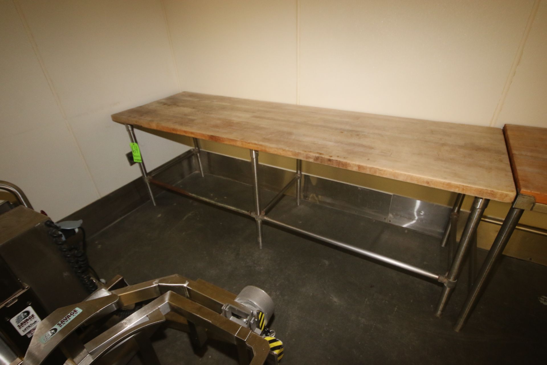 Wooden Top Baking Tables, with S/S Frame & Legs, Overall Dims.: Aprox. 96" L x 36-1/2" W x 34" H - Image 4 of 4