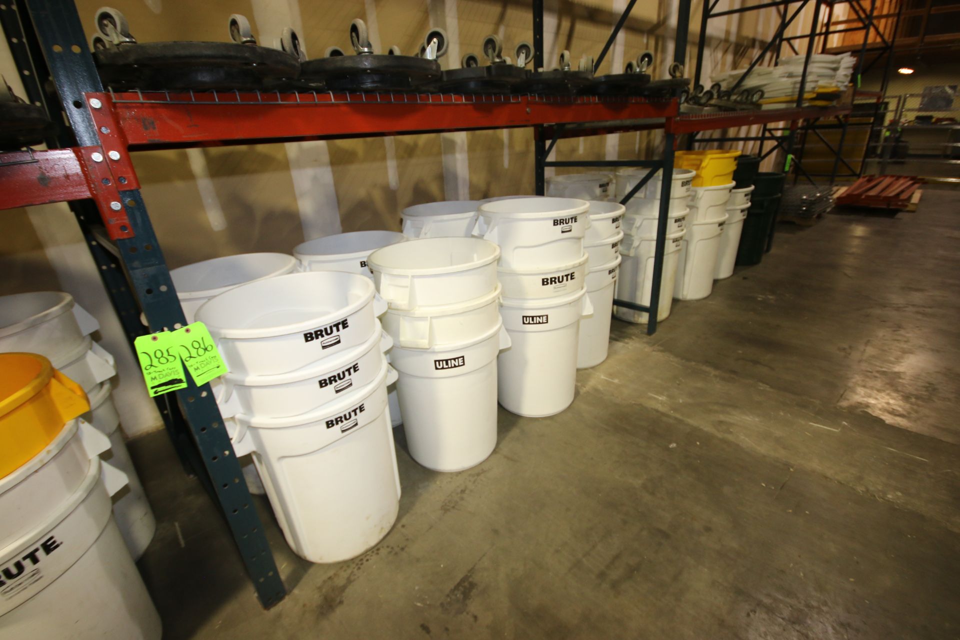 Rubbermaid 55 Gal. Trash Cans with Handles (LOCATED AT BAKE SHOP--409 AIRPORT BLV. MORRISVILLE, NC