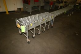 NestaFlex Adjustable Skate Conveyor, M/N 226, Aprox. 17" W, Mounted on Portable Adjustable Frame (