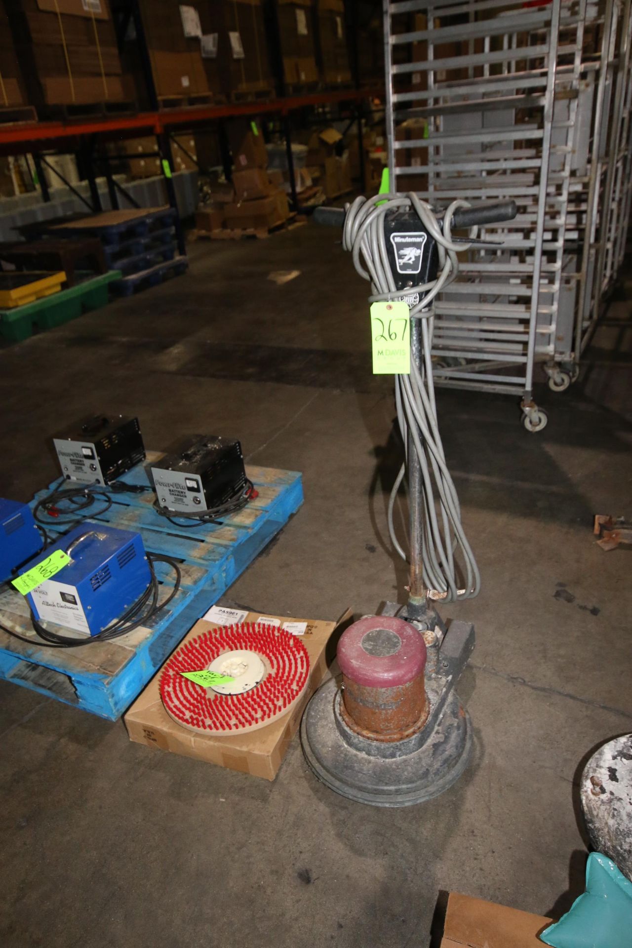 Minuteman Single Brush Floor Scrubber, with NEW Floor Brush (LOCATED AT BAKE SHOP--409 AIRPORT - Image 2 of 4