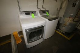 LG WaveForce Top Loaded Washer, with LG TrueSteam Front Loaded Dryer (LOCATED AT BAKE SHOP--409