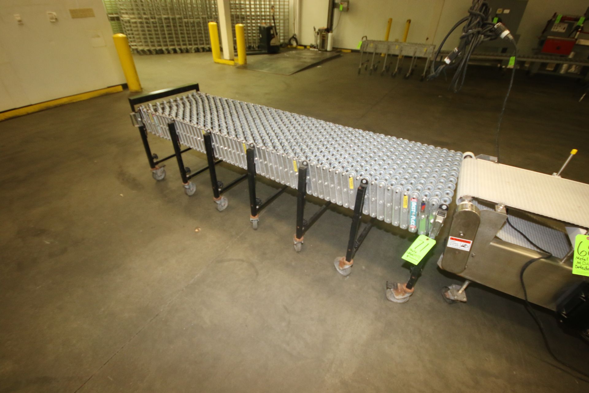 Best Flex Skate Conveyor, Aprox. 24" W, with Adjustable Frame, Mounted on Casters (LOCATED AT BAKE