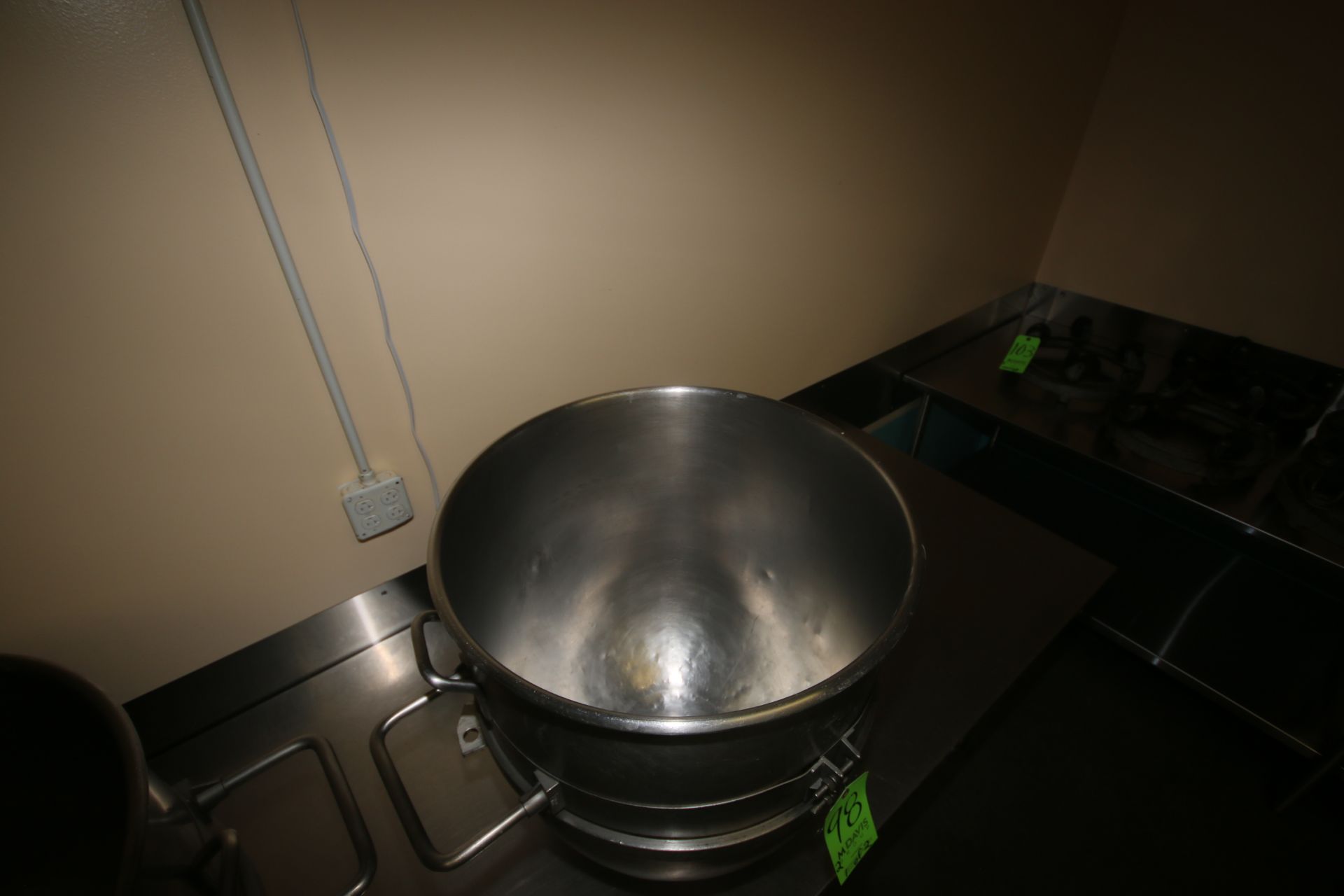 S/S Mixing Bowls, Internal Dims.: Aprox. 23" Dia. x 24" Deep, with Handles & Mixer Brackets (LOCATED - Image 4 of 4