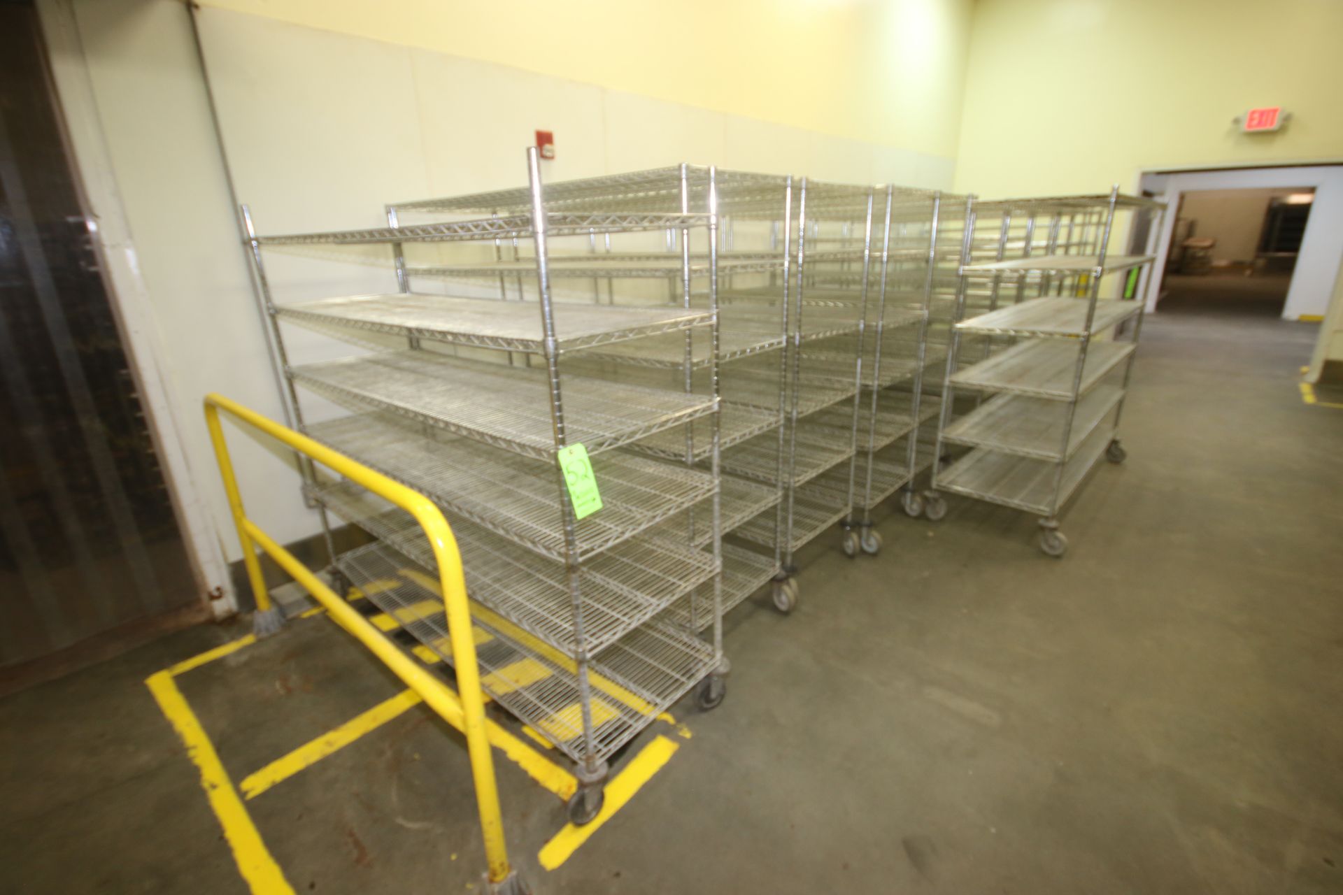 S/S Wire Shelving Units, Overall Dims.: Aprox. 72" L x 24" W x 69" H, Mounted on Casters (LOCATED AT - Image 3 of 3