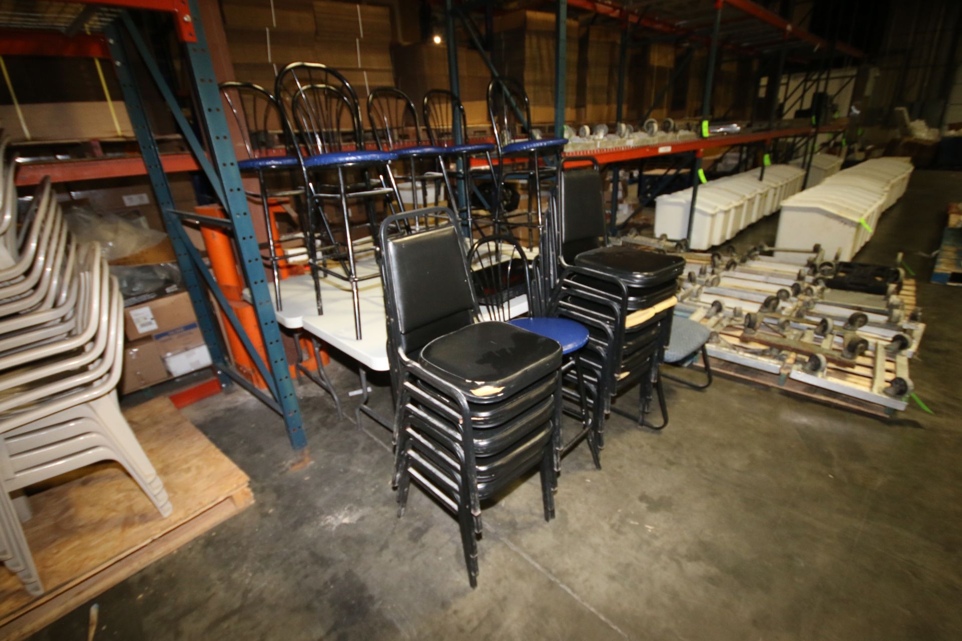 Lot of Assorted Outdoor Chairs, Stools, Banquet Chairs, & (2) Folding Tables (LOCATED AT BAKE - Image 3 of 4