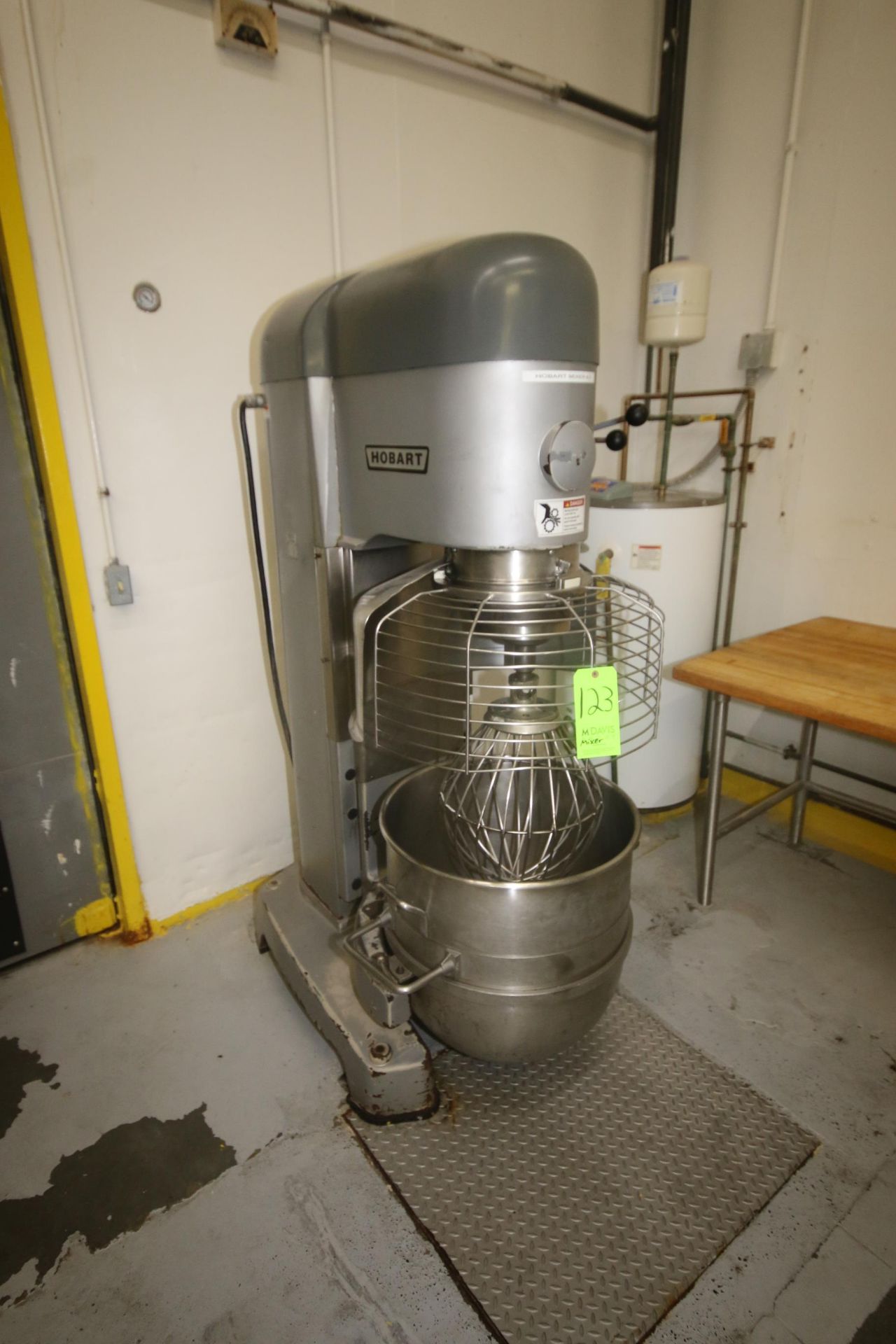 Hobart Mixer, M/N V1401, S/N 31-1310-110, with 5 hp Motor, 1750 RPM, 200 Volts, 3 Phase, with S/S