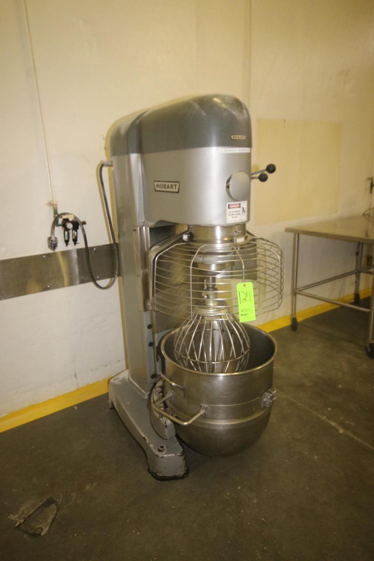 Hobart Mixer, M/N V1401, S/N 31-1310-109, with 5 hp Motor, 1750 RPM, 200 Volts, 3 Phase, with S/S