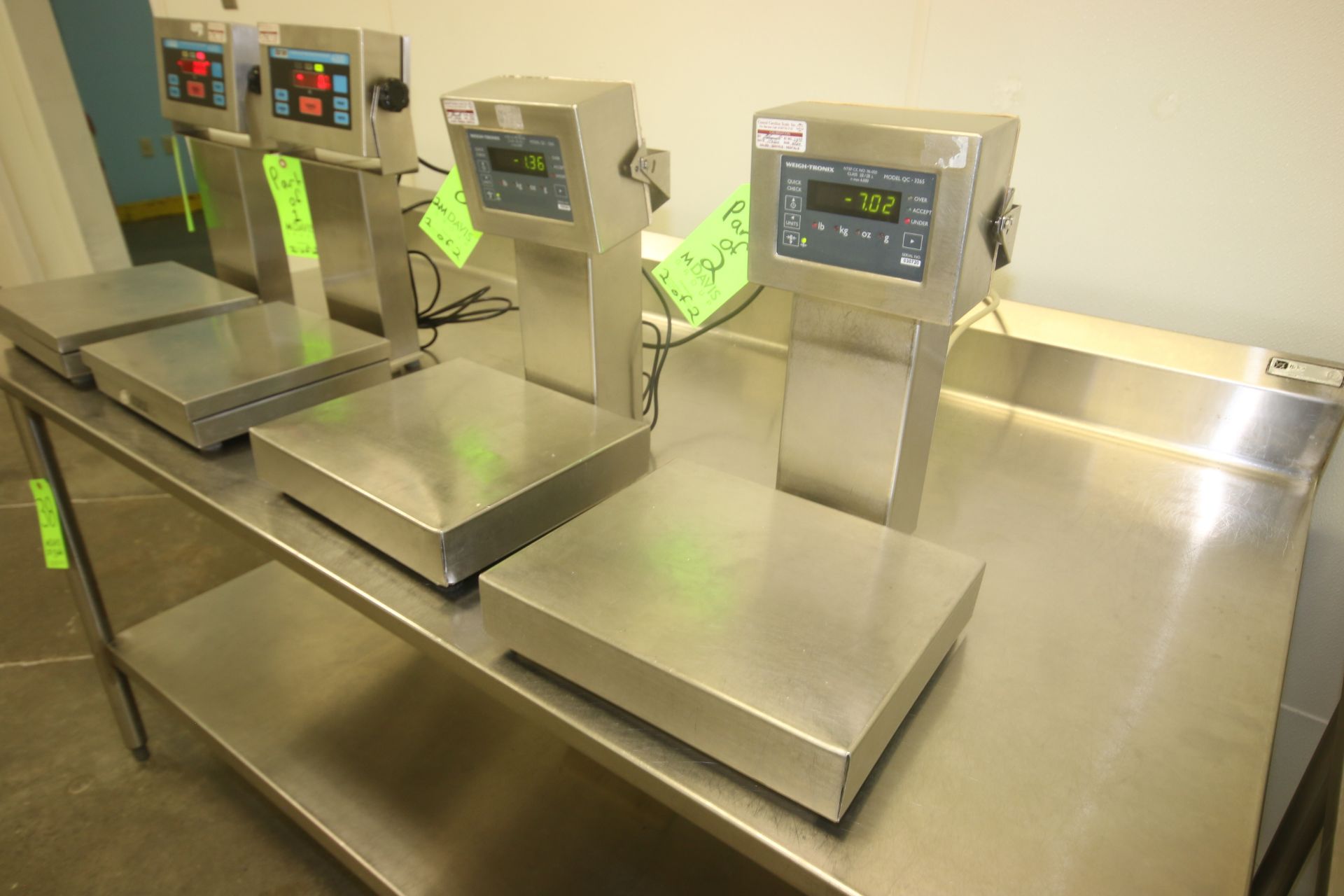 Weigh-Tronix S/S Platform Scales, M/N QC-3265, with Aprox. 13-1/2" L x 12" W S/S Platforms, 115 - Image 2 of 4