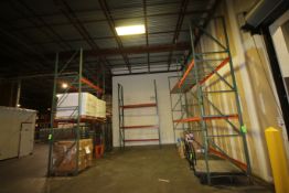 4-Sections of Bolt Type Pallet Racking, Includes (7) Aprox. 120" H Uprights with (8) Sets of Cross