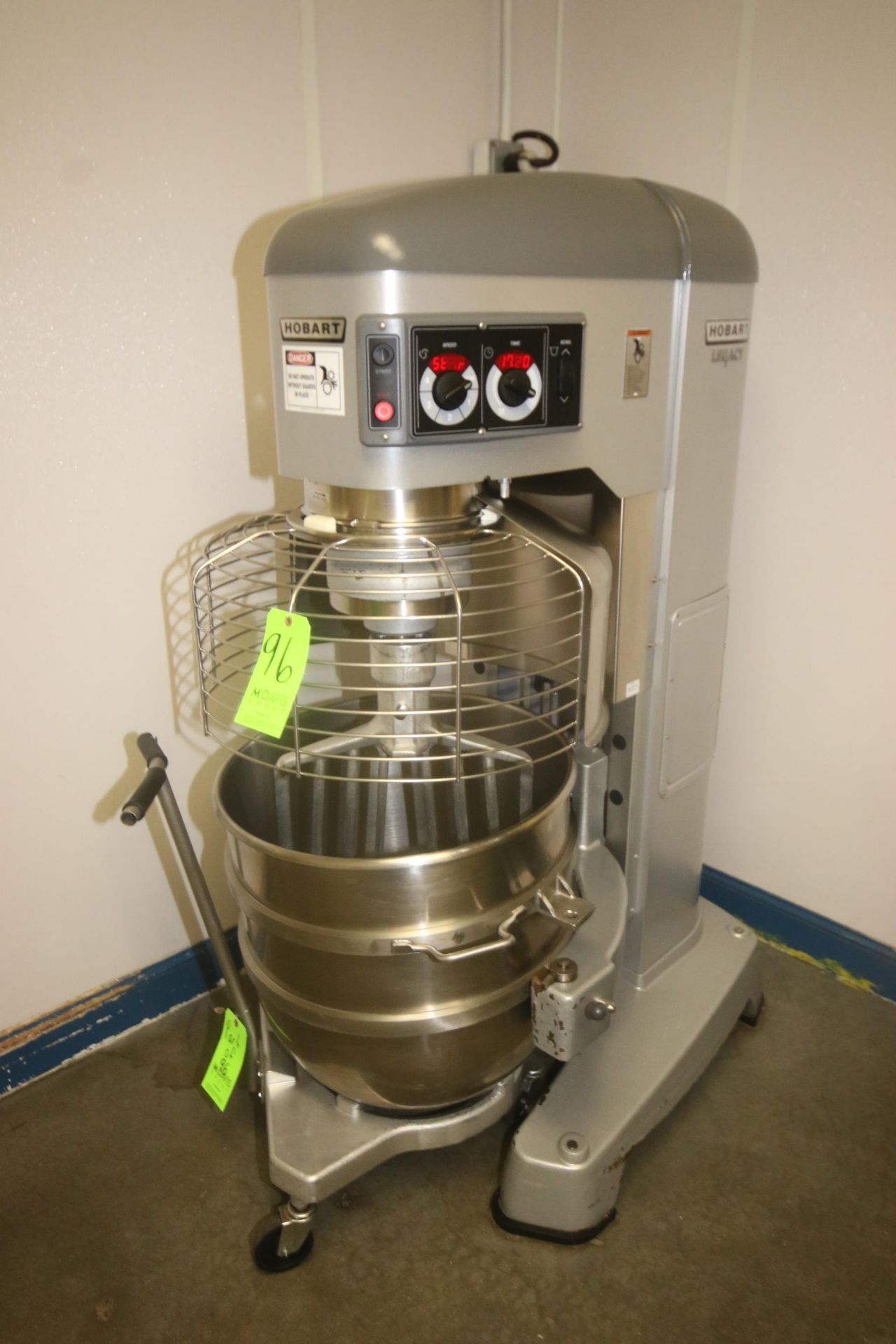 Hobart Legacy Mixer, M/N HL1400, S/N 31-1499-829, with 5 hp Motor, 1200 RPM, 200-240 Volts, 3 Phase,