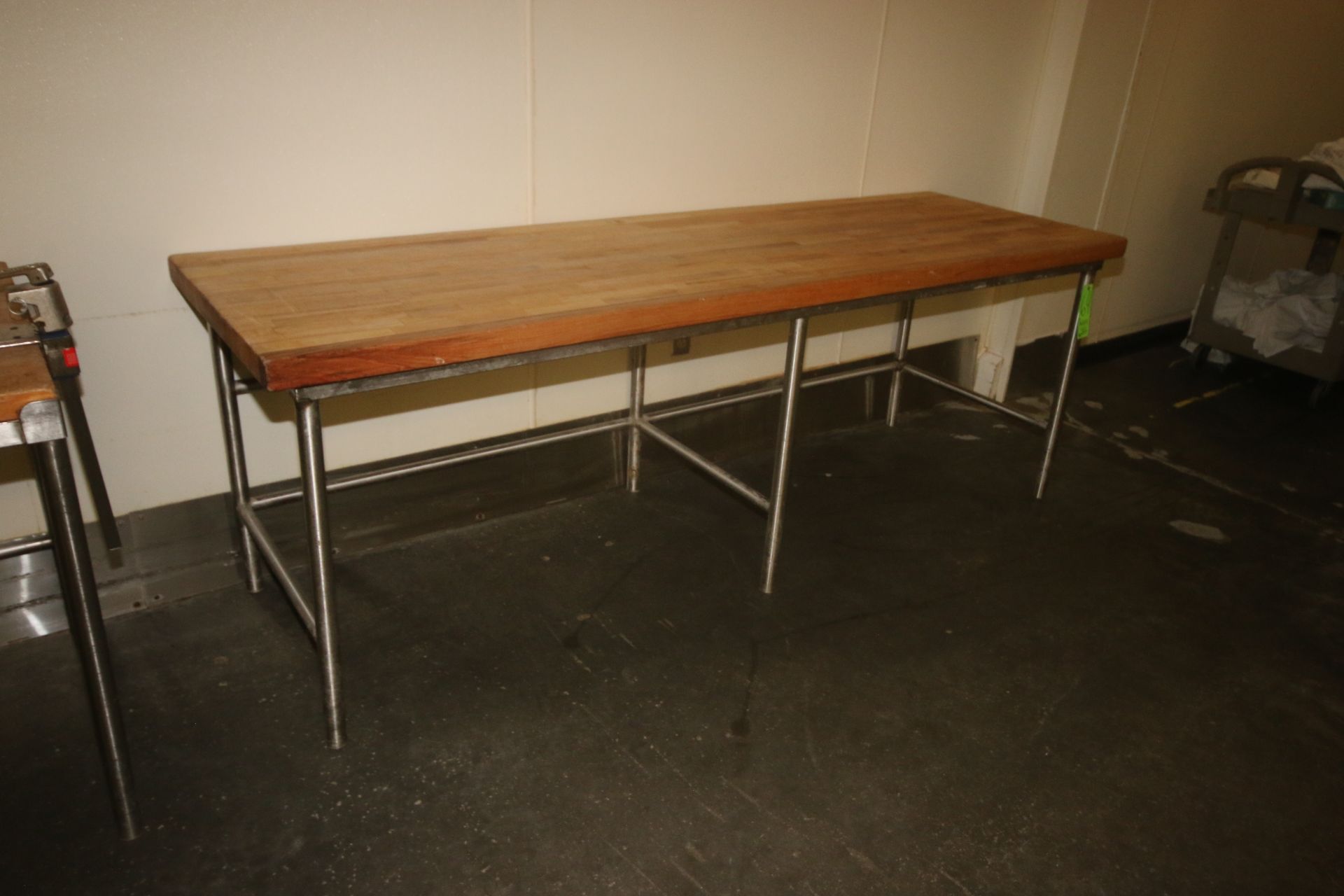 Wooden Top Baking Tables, with S/S Frame & Legs, Overall Dims.: Aprox. 96" L x 36-1/2" W x 34" H - Image 2 of 4
