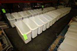 Rubbermaid Ingredient Bins, Overall Dims.: 30" L x 12" W x 38" H, Mounted on Casters (LOCATED AT