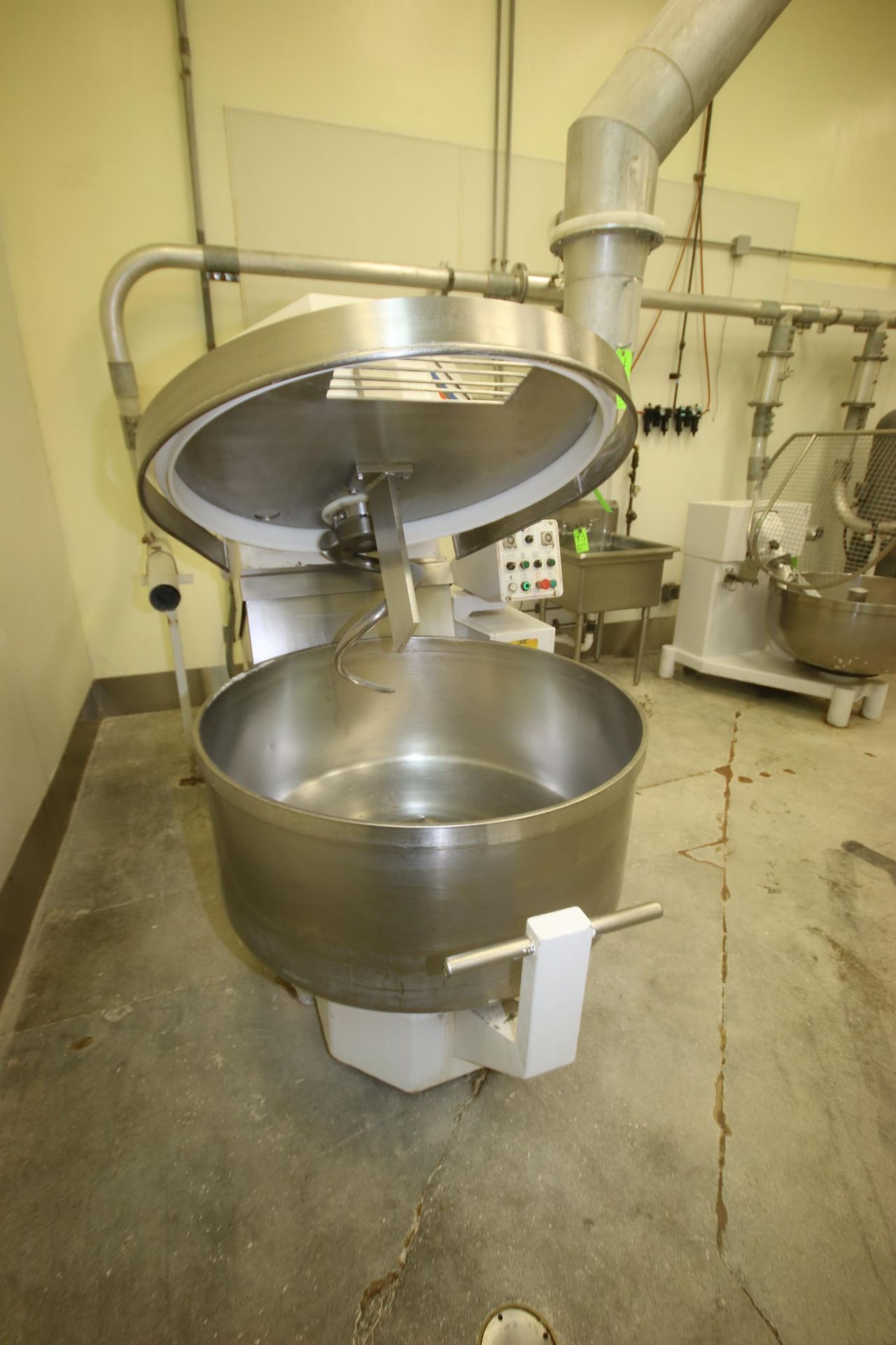 VMI S/S Dough Mixer, M/N SPI400AV, S/N 122553, 208 Volts, with S/S Mixing Bowl with S/S Hook, - Image 3 of 10