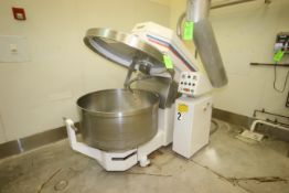 VMI S/S Dough Mixer, M/N SPI400AV, S/N 122553, 208 Volts, with S/S Mixing Bowl with S/S Hook,