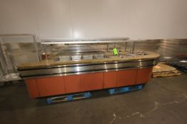 Island Buffet, with S/S Tray Heating Stations & Plate Holsters (SOLD SUBJECT TO CONFIRMATION)(