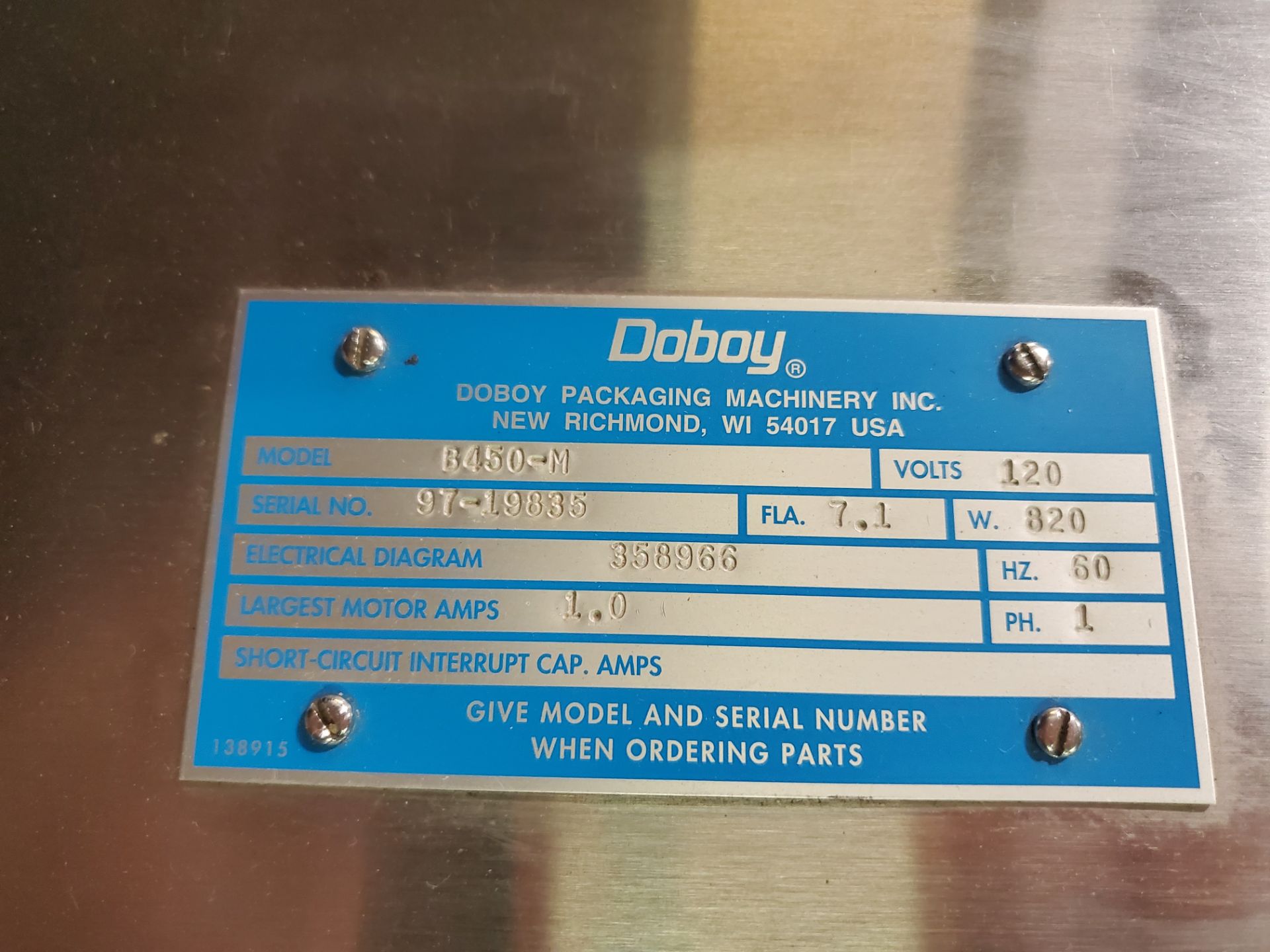 DOBOY Continuous Band Bag Sealer - Image 9 of 13