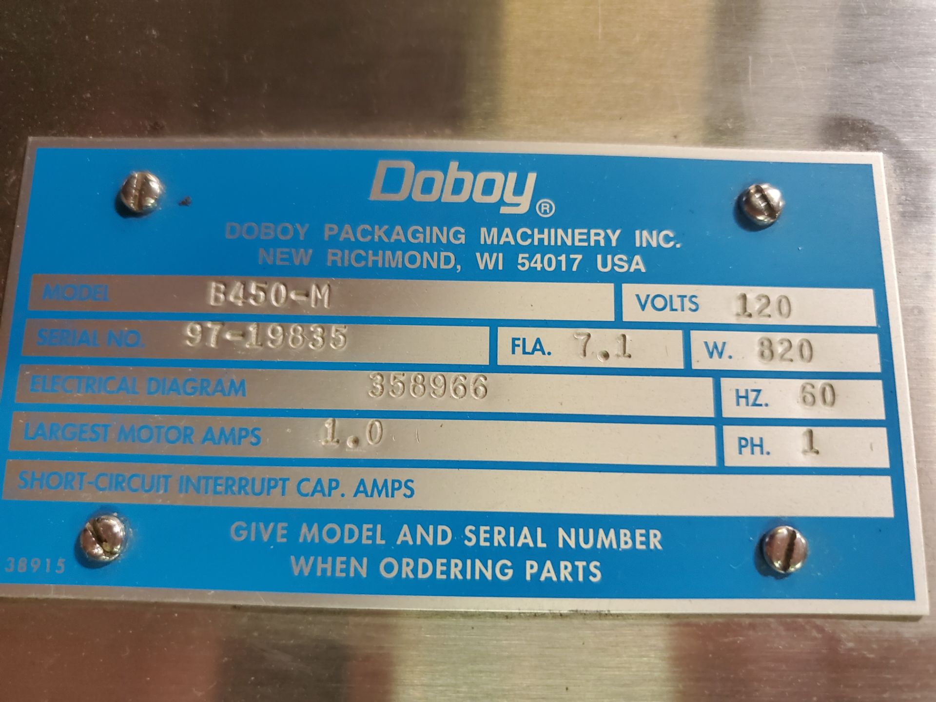 DOBOY Continuous Band Bag Sealer - Image 10 of 13