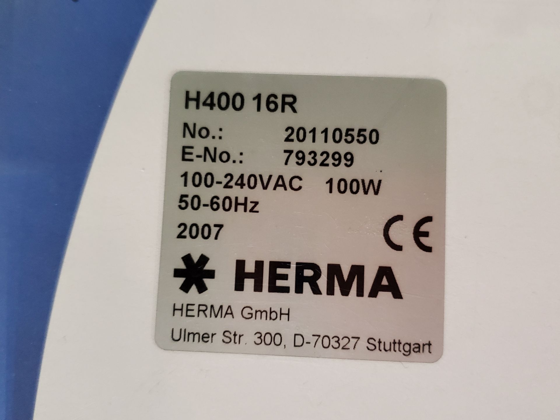 AUTOMATIX Pressure Sensitive Labeler, Model AC-720, S/N 1255, dom. 2007, (2) HERMA H400 16 - Image 5 of 25