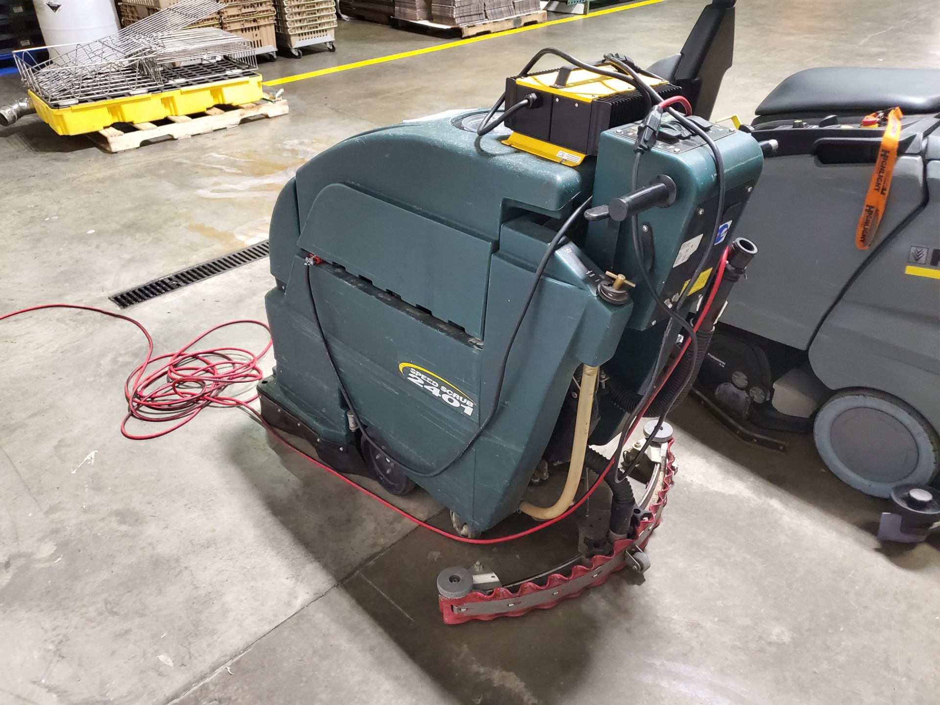 NOBLES Floor Scrubber, Model 2401,  Battery powered. Charger attached to machine NOTE Said to only - Image 3 of 6