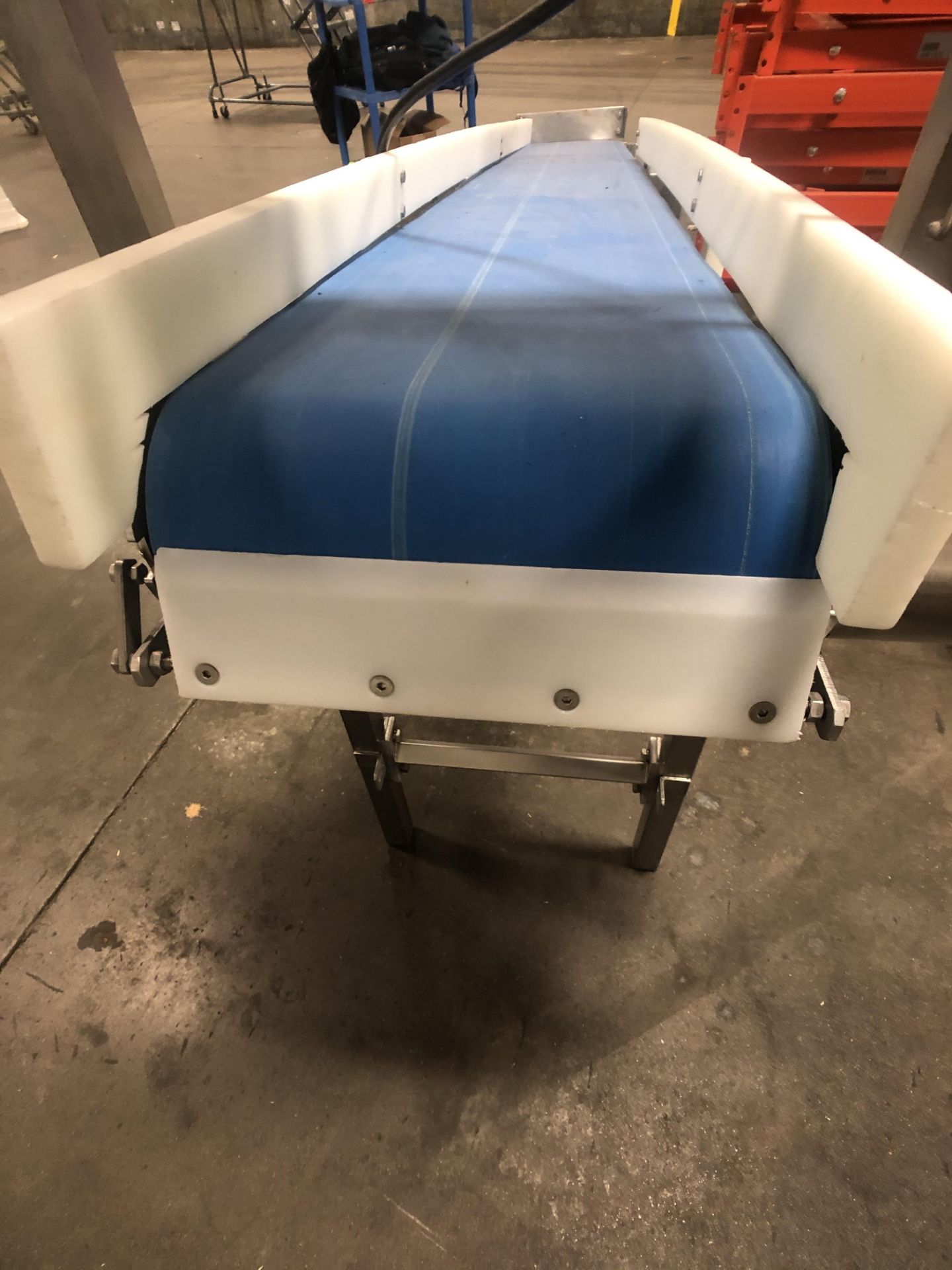 S/S PORTABLE CONVEYOR, S/S CONTROL PANEL, APPX L88'' X W12 X H48'' - Image 4 of 9