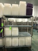 VOLLRATH STORAGE BINS, APPX (115) PCS OF APPX DIM. L20'' X W15'' X H7'' , MOST WHITE SOME PURPLE,