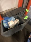 (2) PORTABLE ICE TRANSPORT BINS (1 BIN FULL OF LANSBERG FILM VARIOUS SIZES