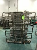 (6) SIDE LOAD 15-PAN PORTABLE SHEET/PAN RACK, BELIEVED-TO-BE S/S