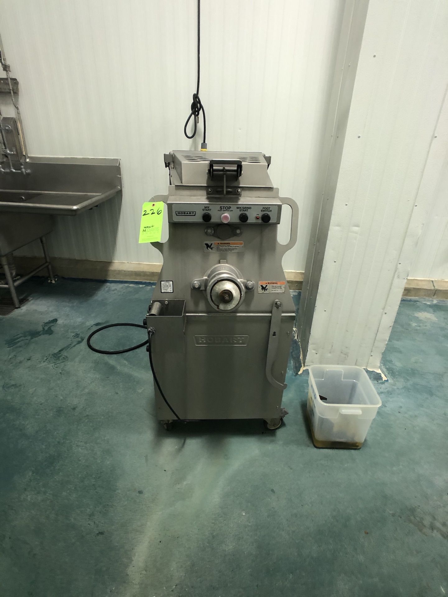 HOBART S/S MIXER/GRINDER, MODEL MG2032, S/N 31520038, 1725RPM/8.5HP