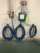 CHEMSTATION CENTRAL FOAM AND SPRAY DROP STATION W/ TWO HOSES, INCLUDES WALL MOUNTED HOSE WITH TEMP