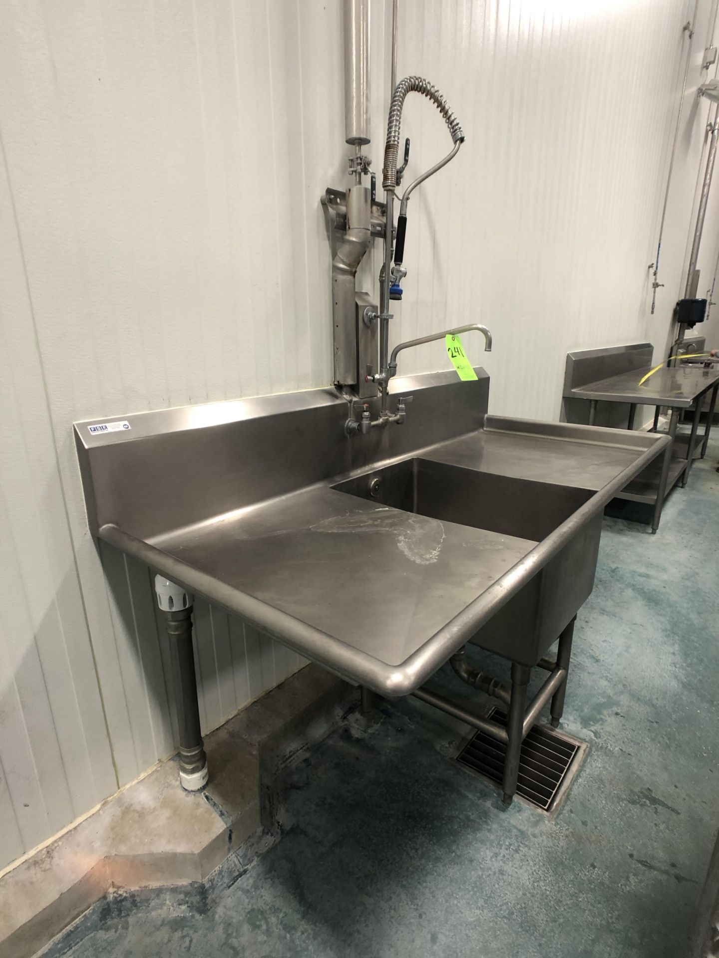 S/S COUNTER WITH SINK APPX L72'' x W30.5'' - Image 2 of 3