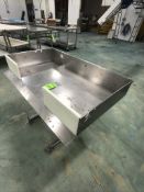 S/S TABLE WITH UMHW PLASTIC GUARDS, APPX DIM. LWH'' 50 X 30 X 36