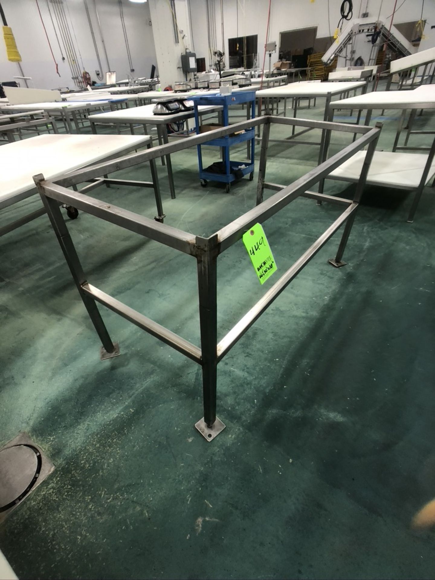 S/S TABLE/BASE, NO TOP, APPX DIM. LWH'' 66 X 30 X 38