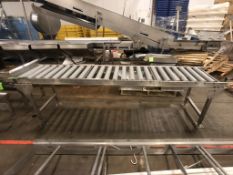 S/S ROLLER CONVEYOR APPX DIM. L93'' X W20'' (ROLLERS ARE PLASTIC)