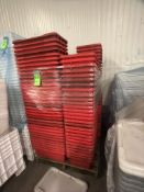 (1) PALLET OF RED FOOD STORAGE BINS (APPX 120), APPX DIM. LWH" 24 X 15 X 9