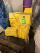 YELLOW FOOD STORAGE BINS APPX 70, APPX DIM. LWH" 24 X 15 X 9