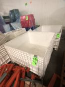 (2) WHITE TOTES APPX DIM. LWH'' 48 X 44 X 24