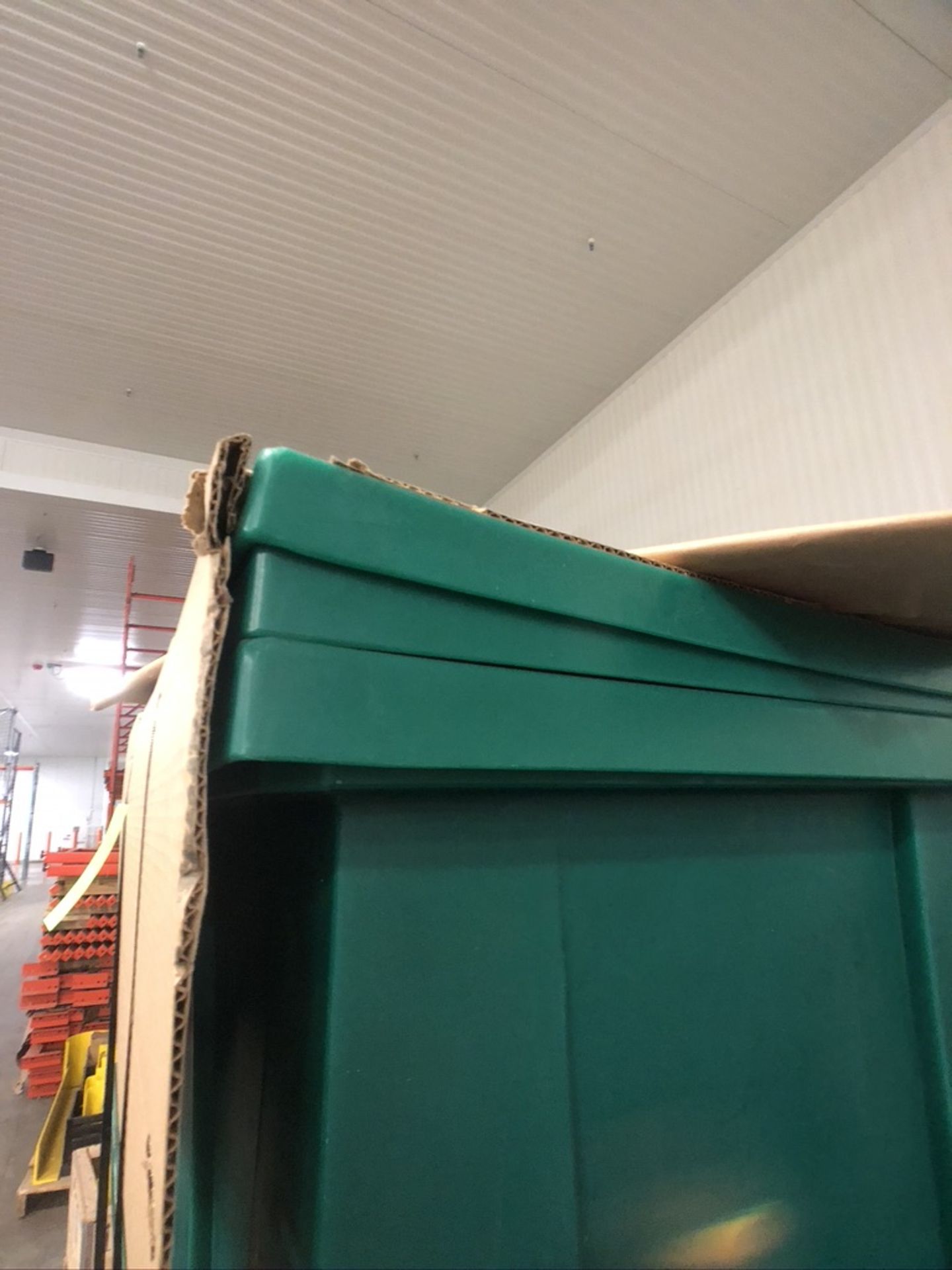 (3) LARGE GREEN FOOD STORAGE BINS APPX DIN. LWH'' 50 X 41 X 33, INCLUDES (3) LIDS - Image 3 of 3