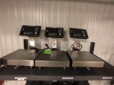 (2) METTLER TOLEDO S/S COUNTERTOP SCALES, LOAD CELL MODEL PBA430, W/ DIGITAL READOUTS MODEL ICS689-