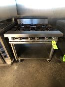 JADE 6-BURNER RANGE, MODEL JTRH-6/CO192472, S/N 0000041417UJ