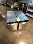 (2) S/S BRITE LIGHT WELDING INGREDIENT BINS APPX LWH 2'4'' x 1' x 2'