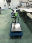 METTLER TOLEDO SCALE, MODEL ICS4x9-1, MOUNTED ON PORTABLE LIFT/JACK